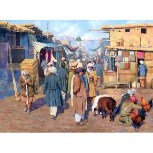 Naseeb Khan, 30 x 36 Inch, Oil on Canvas, Landscape Painting, AC-NSBK-015